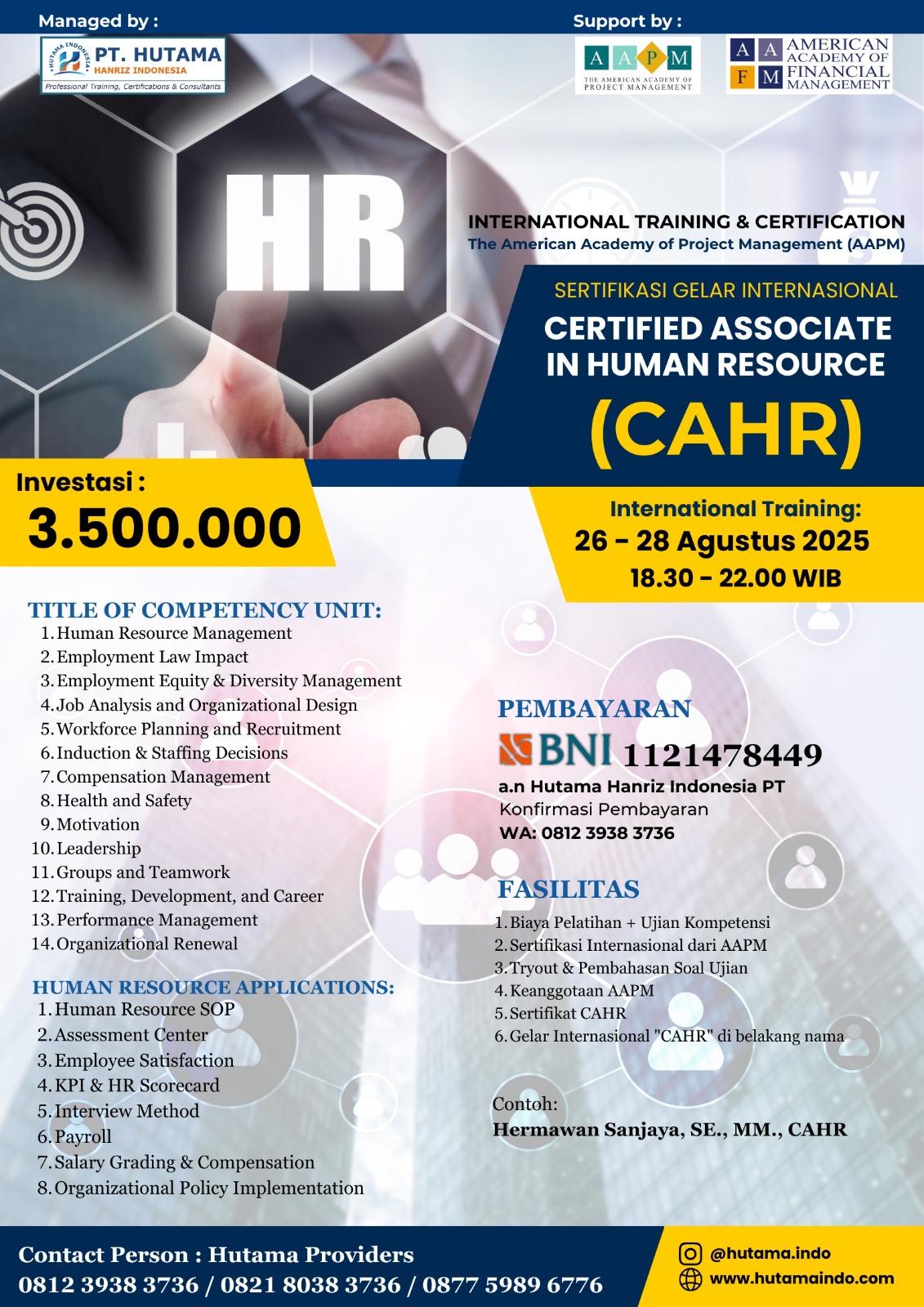 CAHR AGUSTUS 2025