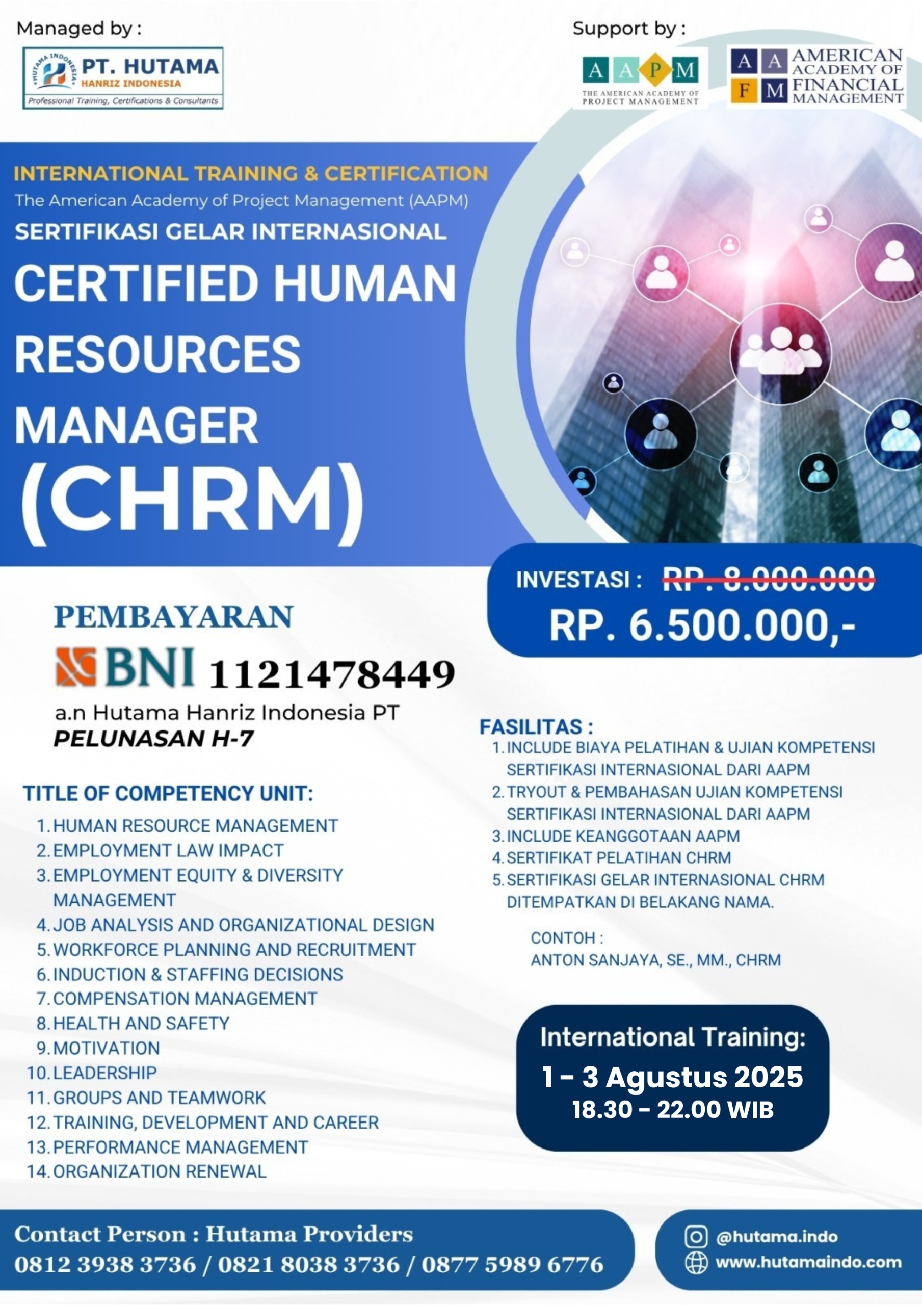 CHRM AWAL AGUSTUS 2025